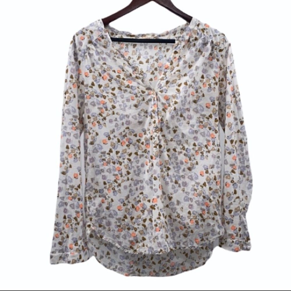 Women’s Cotton Floral Medium Top Ace Delivery Brand Long Sleeve Blouse